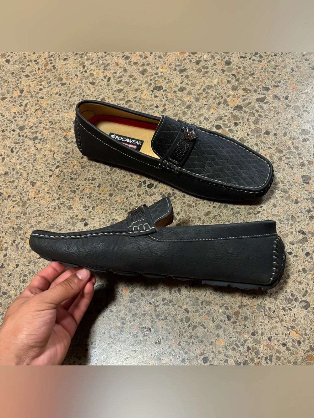 Rocawear Laker Dress Loafers (Men’s 11) Black, Gray, Grey, Slip On, Laceless